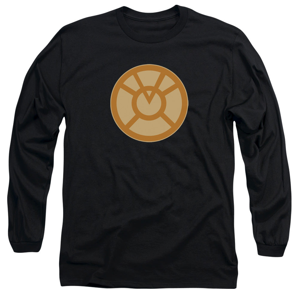 Green Lantern Orange Symbol Mens Long Sleeve Shirt Black Officially Licensed