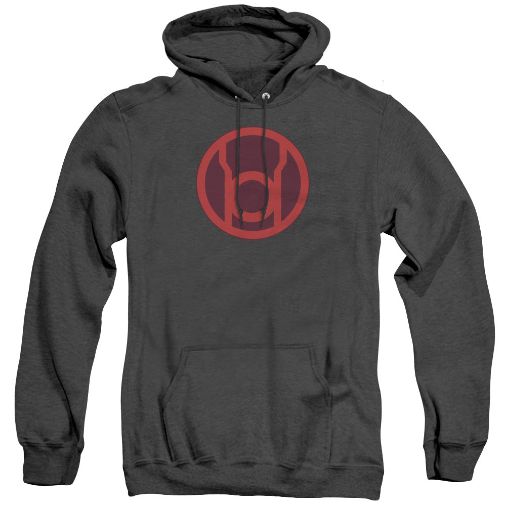 Green Lantern Red Symbol Heather Mens Hoodie Black