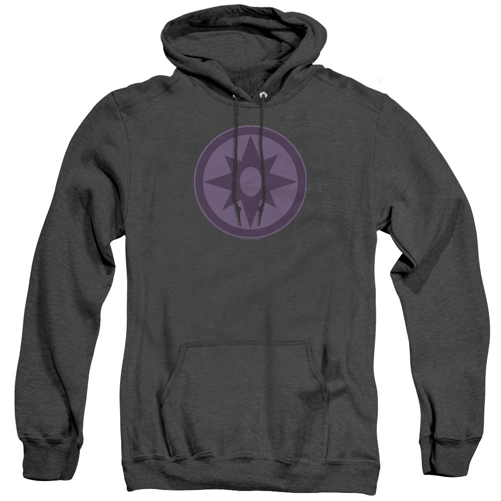 Green Lantern Sapphire Symbol Heather Mens Hoodie Black