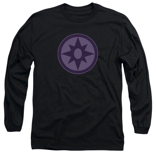 Green Lantern Sapphire Symbol Mens Long Sleeve Shirt Black Officially Licensed