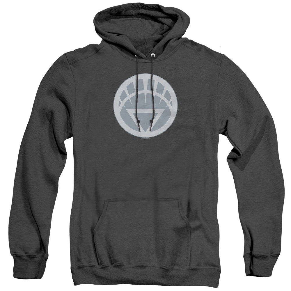 Green Lantern White Symbol Heather Mens Hoodie Black