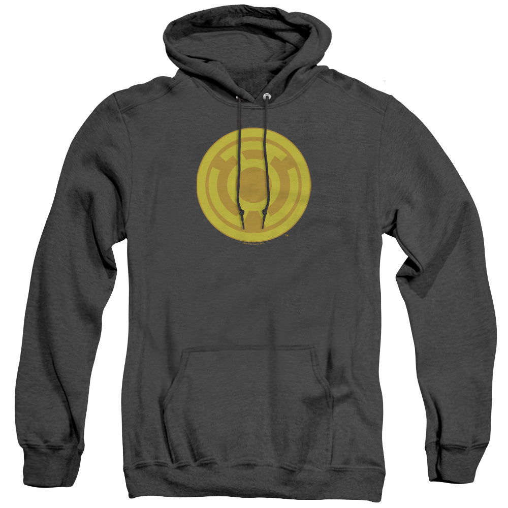 Green Lantern Yellow Symbol Heather Mens Hoodie Black