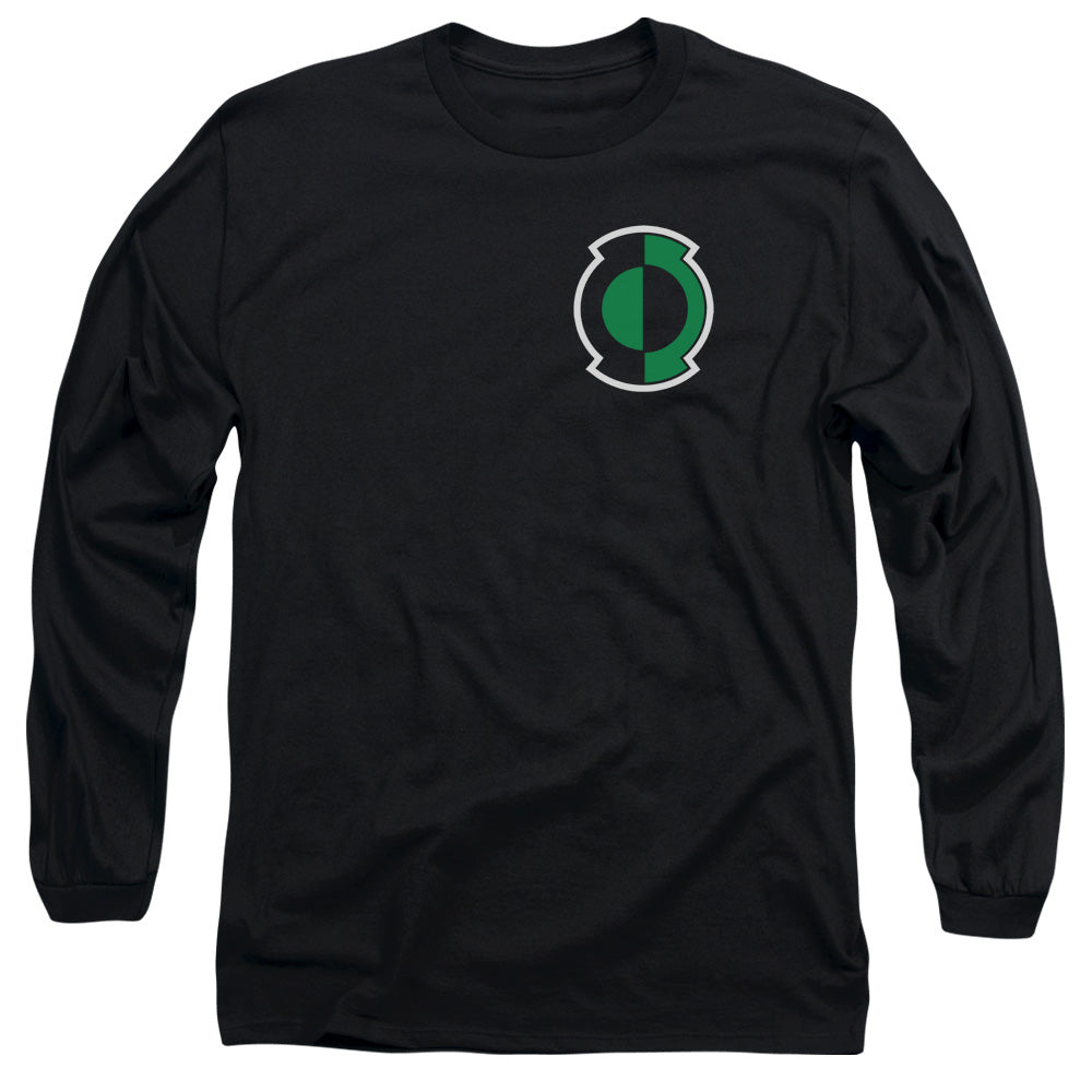 Green Lantern Kyle Logo Mens Long Sleeve Shirt Black Officially Licensed