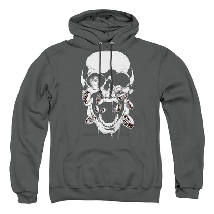 Green Lantern Black Lantern Skull Mens Hoodie Charcoal