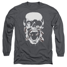 Load image into Gallery viewer, Green Lantern Black Lantern Skull Mens Long Sleeve Shirt Charcoal Officially Licensed
