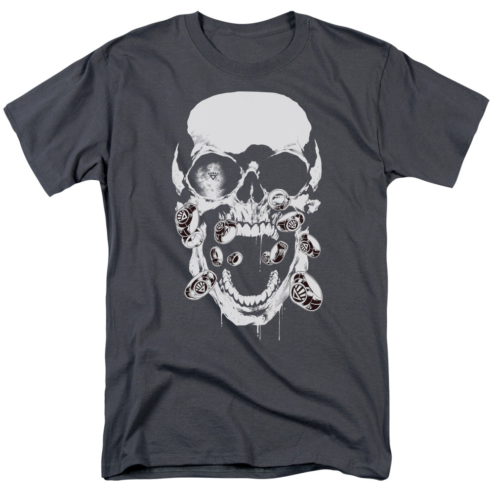 Green Lantern Black Lantern Skull Mens T Shirt Charcoal