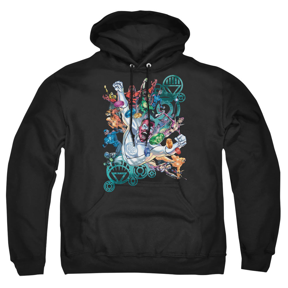 Green Lantern Lanterns Unite Mens Hoodie Black