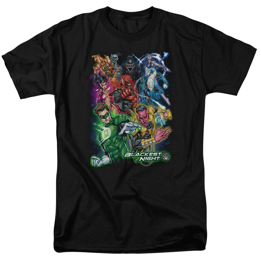 Green Lantern Blackest Group Mens T Shirt Black