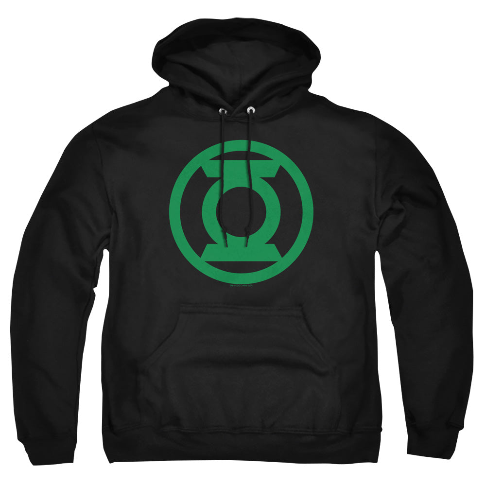 Green Lantern Green Emblem Mens Hoodie Black