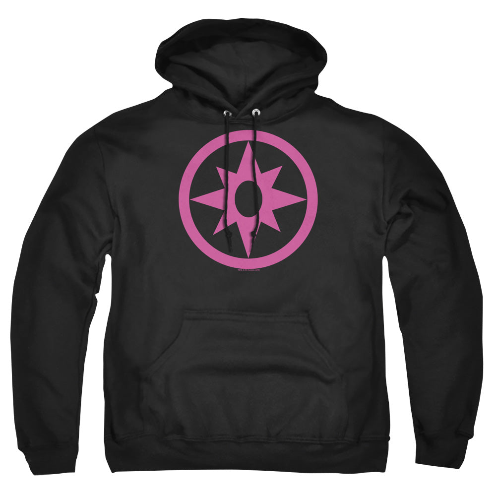 Green Lantern Pink Emblem Mens Hoodie Black