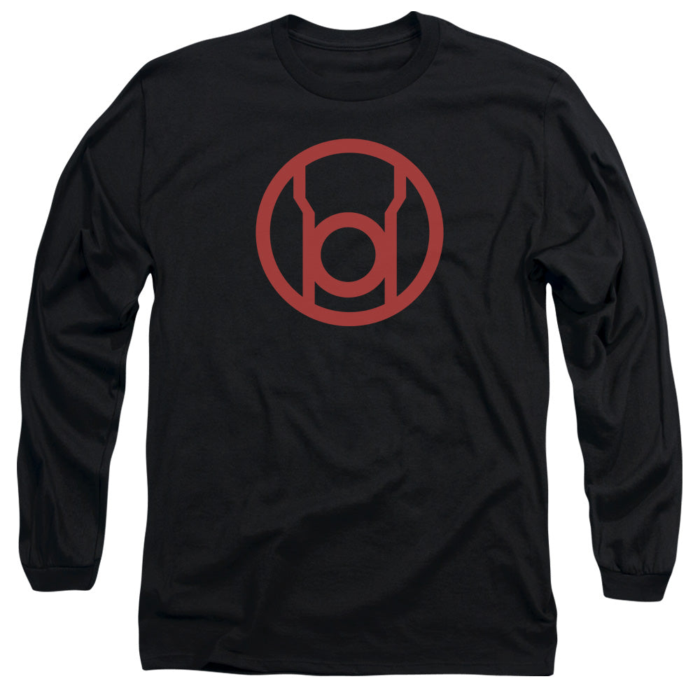 Green Lantern Red Emblem Mens Long Sleeve Shirt Black Officially Licensed