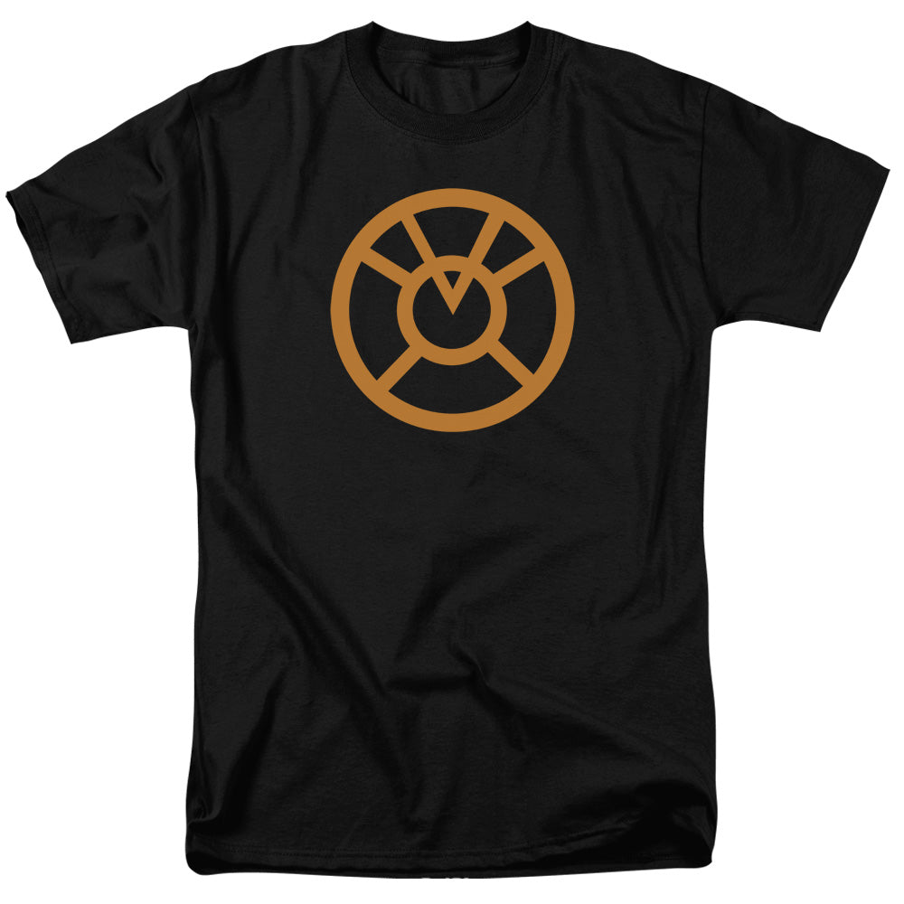 Green Lantern Orange Emblem Mens T Shirt Black