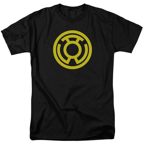 Green Lantern Yellow Emblem Mens T Shirt Black