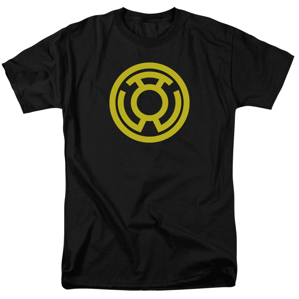 Green Lantern Yellow Emblem Mens T Shirt Black