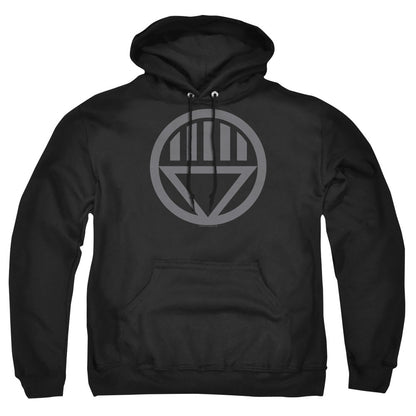 Green Lantern Grey Emblem Mens Hoodie Black