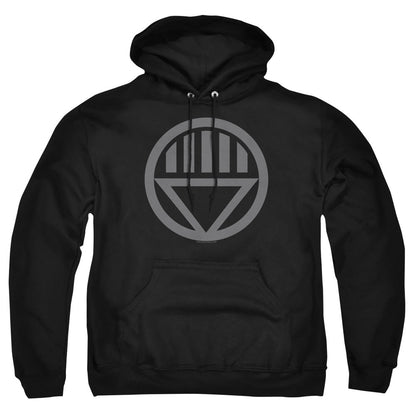 Green Lantern Grey Emblem Mens Hoodie Black