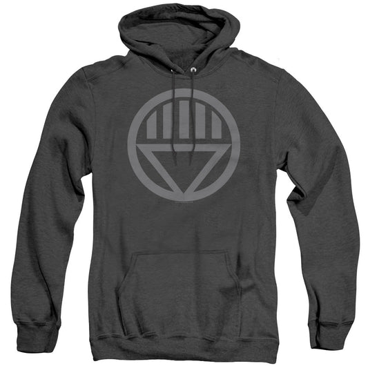 Green Lantern Grey Emblem Heather Mens Hoodie Black