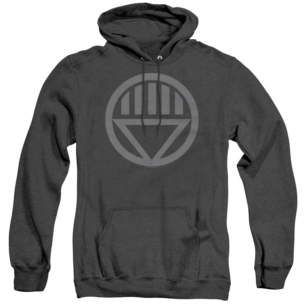 Green Lantern Grey Emblem Heather Mens Hoodie Black