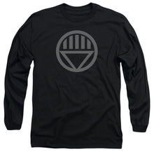 Load image into Gallery viewer, Green Lantern Grey Emblem Mens Long Sleeve Shirt Black Officially Licensed

