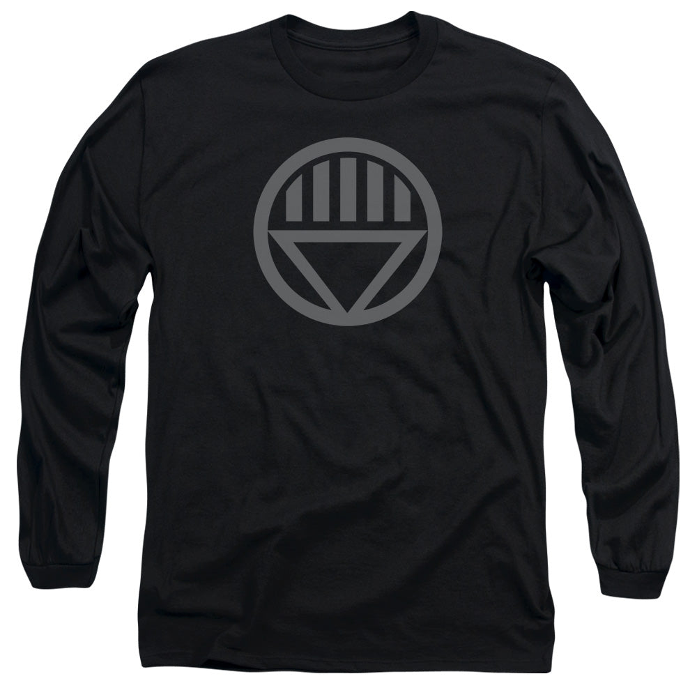 Green Lantern Grey Emblem Mens Long Sleeve Shirt Black Officially Licensed