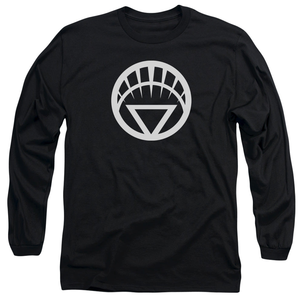 Green Lantern White Emblem Mens Long Sleeve Shirt Black Officially Licensed