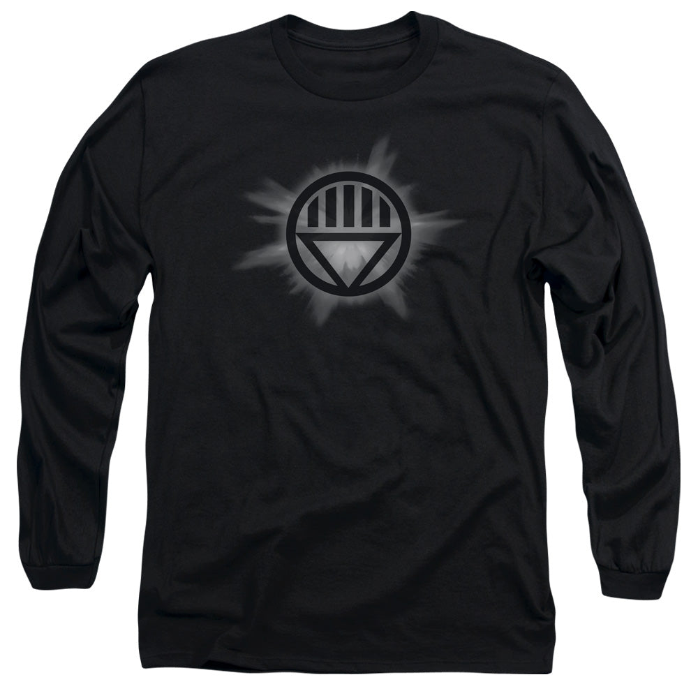 Green Lantern Black Glow Mens Long Sleeve Shirt Black Officially Licensed
