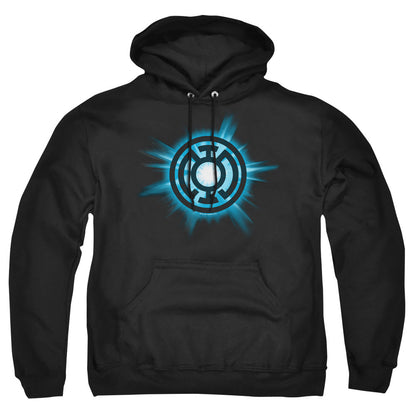 Green Lantern Blue Glow Mens Hoodie Black