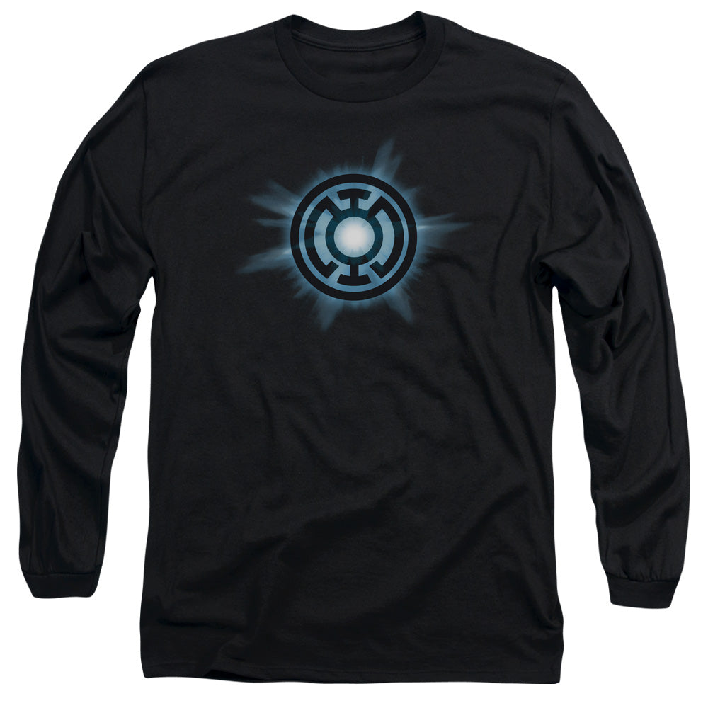 Green Lantern Blue Glow Mens Long Sleeve Shirt Black Officially Licensed