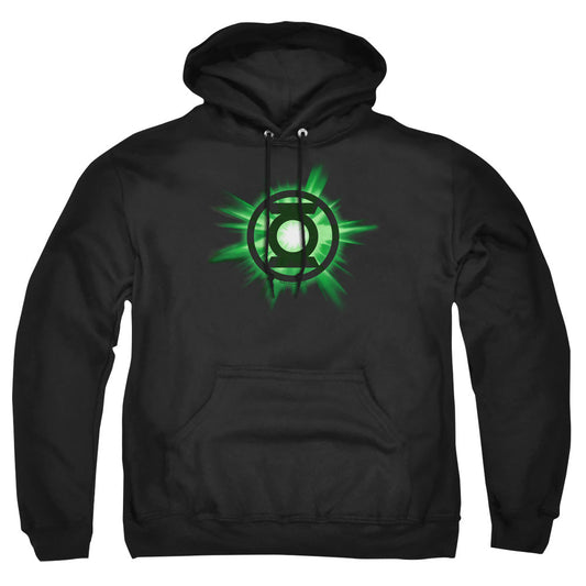 Green Lantern Green Glow Mens Hoodie Black
