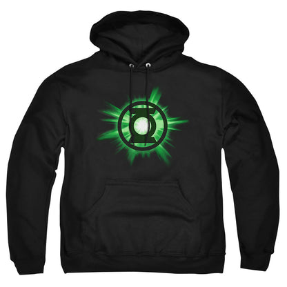 Green Lantern Green Glow Mens Hoodie Black
