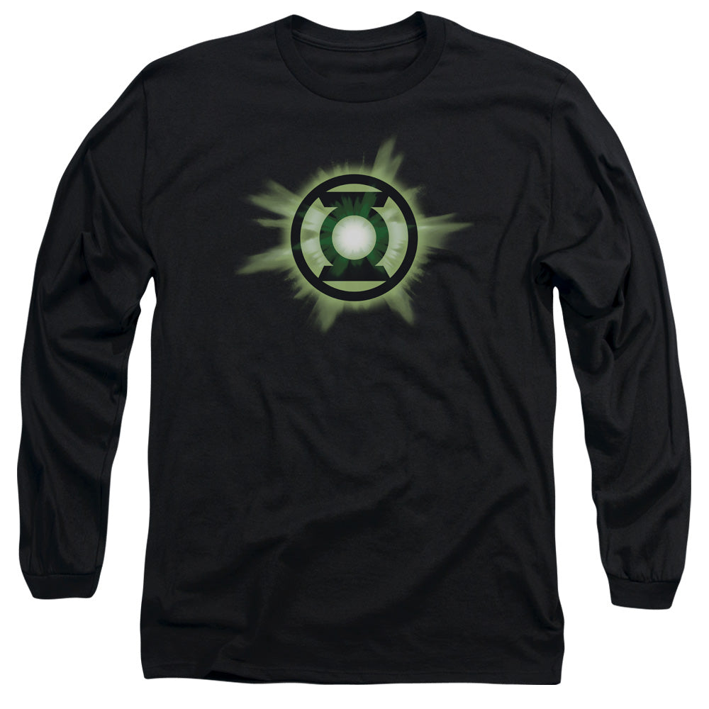 Green Lantern Green Glow Mens Long Sleeve Shirt Black Officially Licensed
