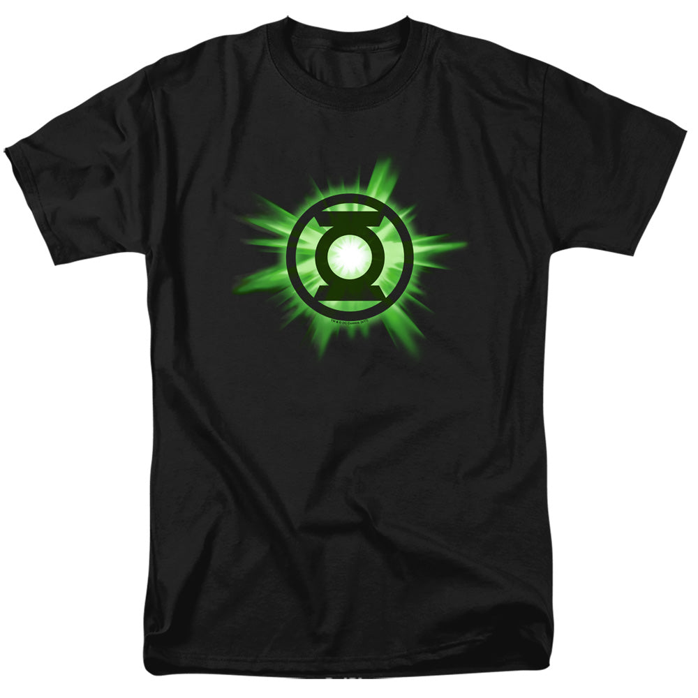 Green Lantern Green Glow Mens T Shirt Black
