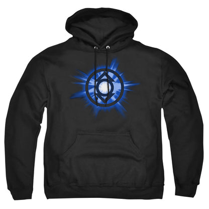 Green Lantern Indigo Glow Mens Hoodie Black