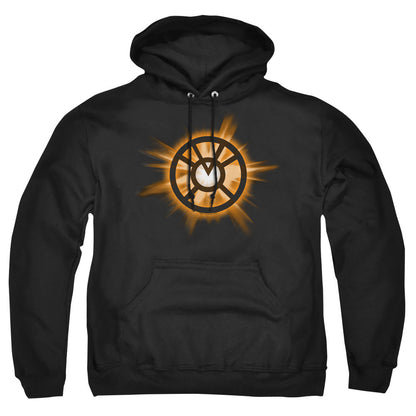Green Lantern Orange Glow Mens Hoodie Black