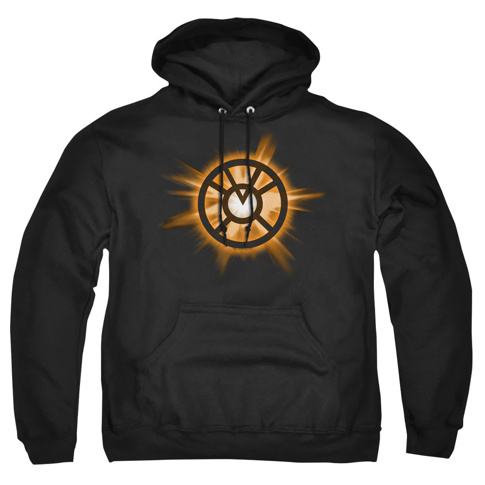 Green Lantern Orange Glow Mens Hoodie Black