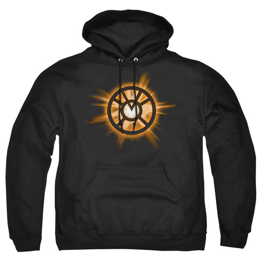 Green Lantern Orange Glow Mens Hoodie Black