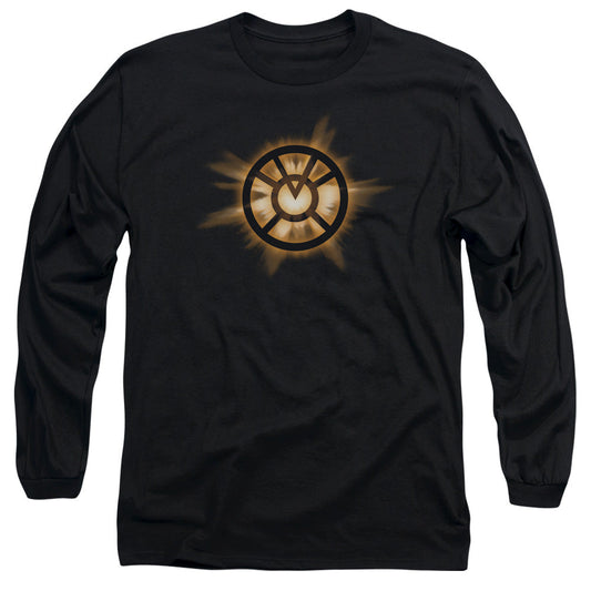 Green Lantern Orange Glow Mens Long Sleeve Shirt Black Officially Licensed