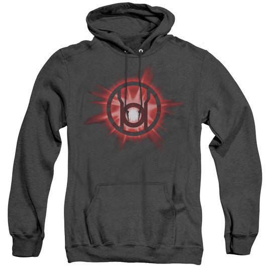 Green Lantern Red Glow Heather Mens Hoodie Black