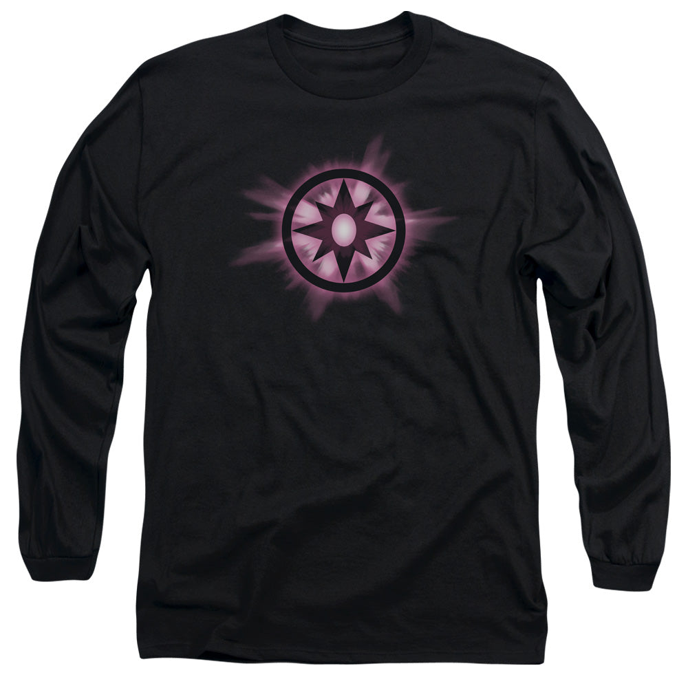 Green Lantern Sapphire Glow Mens Long Sleeve Shirt Black Officially Licensed