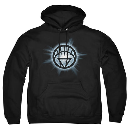 Green Lantern White Glow Mens Hoodie Black