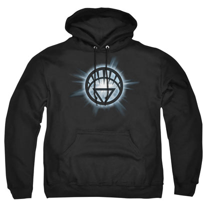 Green Lantern White Glow Mens Hoodie Black