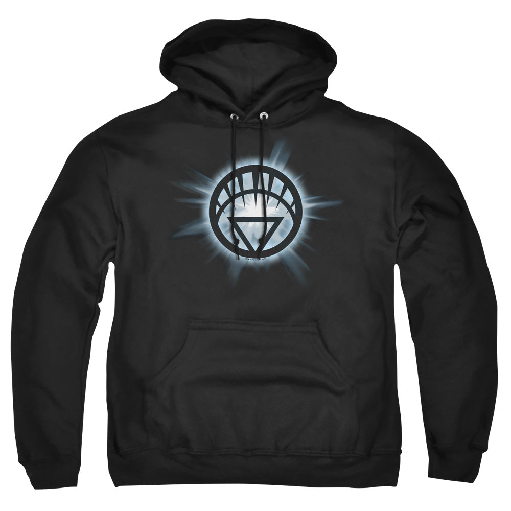 Green Lantern White Glow Mens Hoodie Black