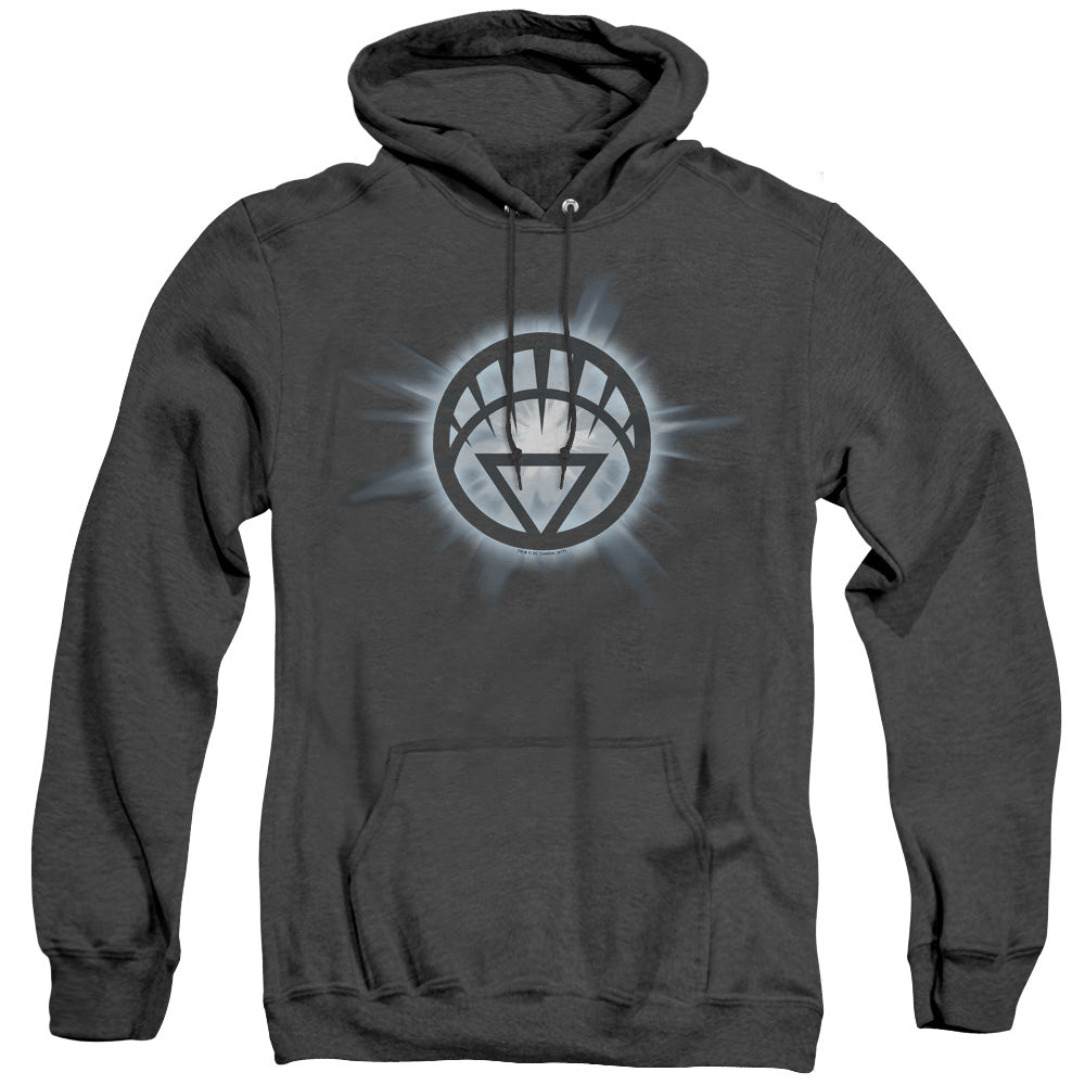 Green Lantern White Glow Heather Mens Hoodie Black