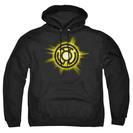 Green Lantern Yellow Glow Mens Hoodie Black