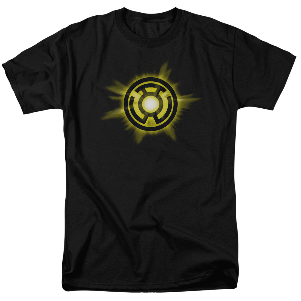 Green Lantern Yellow Glow Mens T Shirt Black