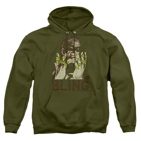 Green Lantern Bling Bling Mens Hoodie Military Green