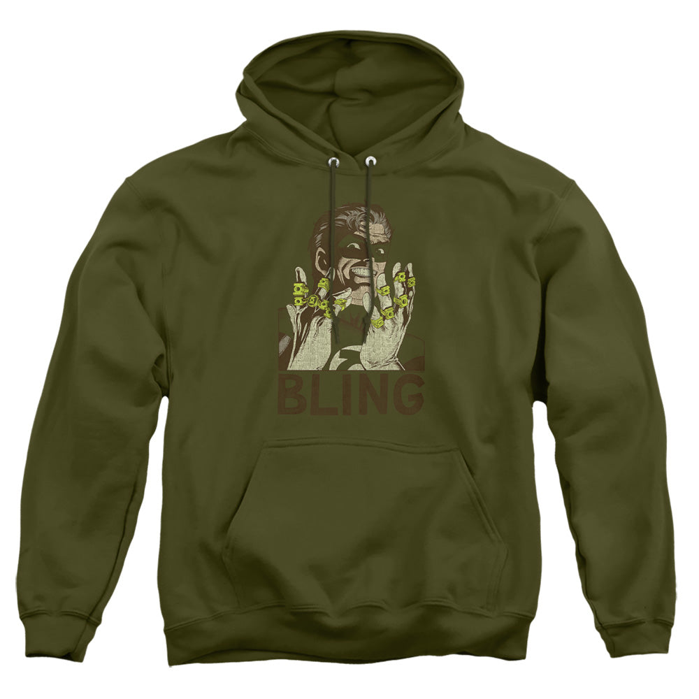 Green Lantern Bling Bling Mens Hoodie Military Green