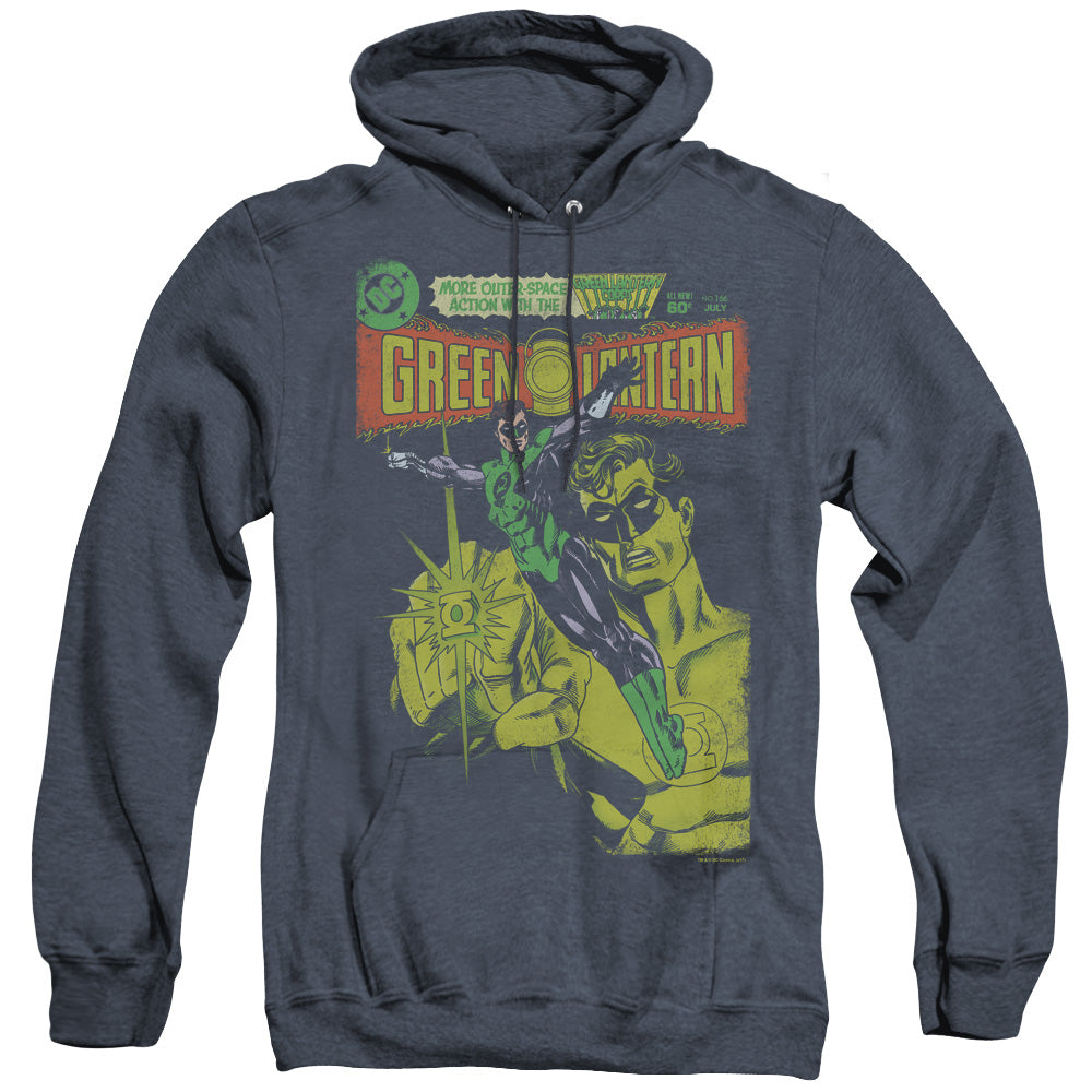 Green Lantern Vintage Cover Heather Mens Hoodie Navy