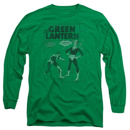 Green Lantern Perilous Traps Mens Long Sleeve Shirt Kelly Green Officially Licensed