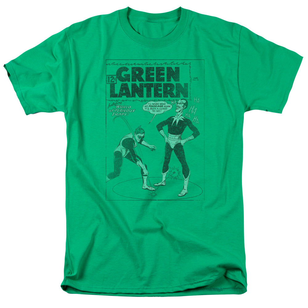 Green Lantern Perilous Traps Mens T Shirt Kelly Green